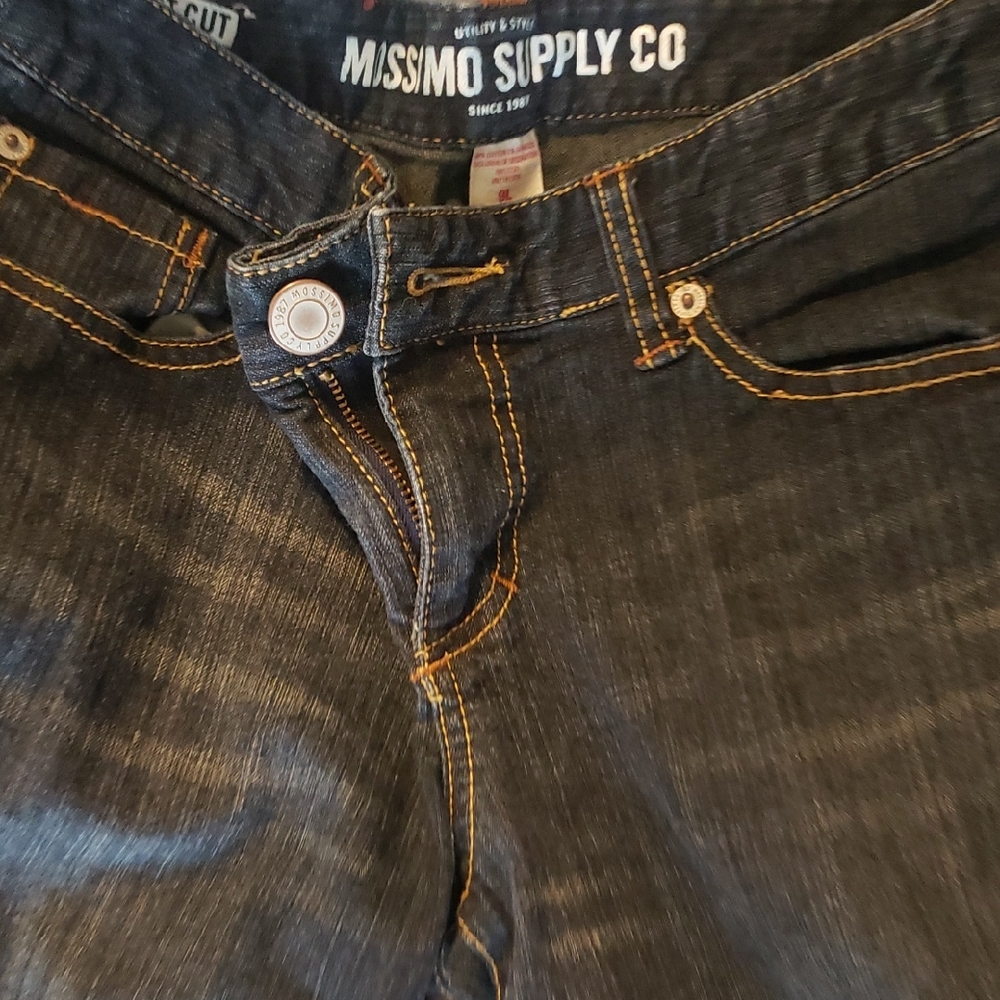 Mossimo Supply Co. Men's Dark Indigo Slim Jeans with Contrast Stitching